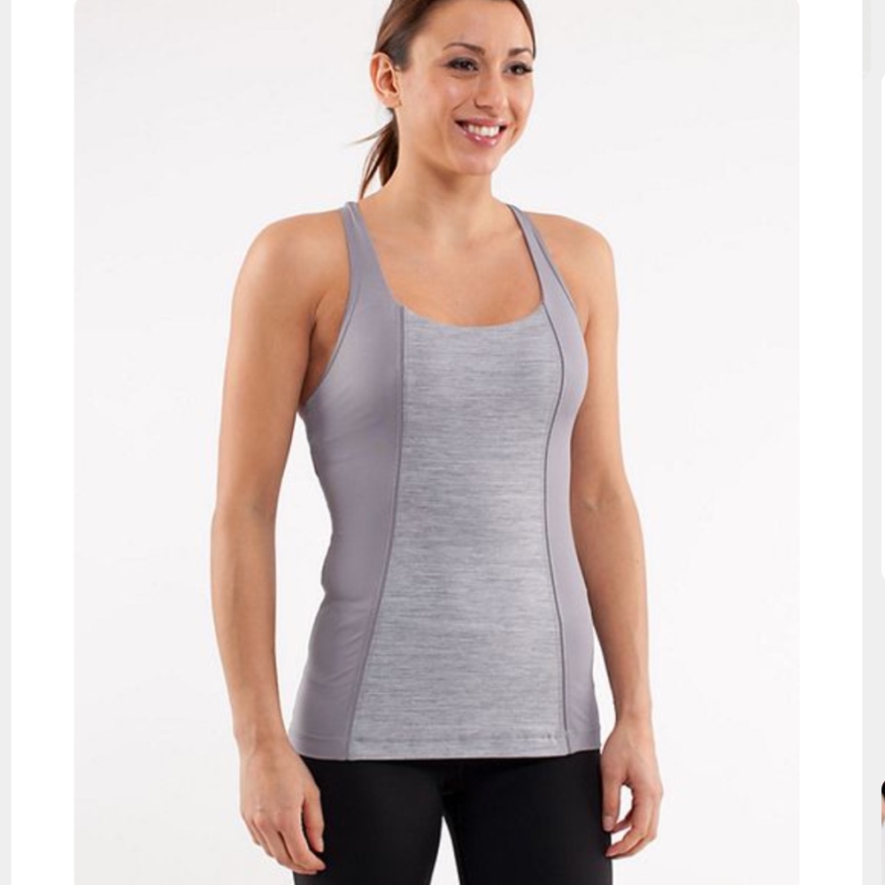 Lululemon Get Fit Gray Racerback Tank XS